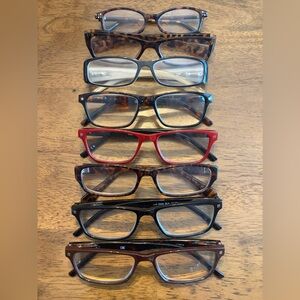 Bundle of (8) stylish reading glasses
